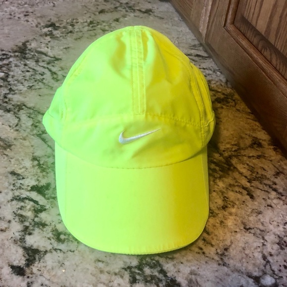 Bright yellow Nike running hat